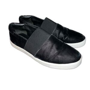 Vince Corbin Charcoal Pewter Velvet Slip On Sneakers Size 11 Padded Heel Comfort
